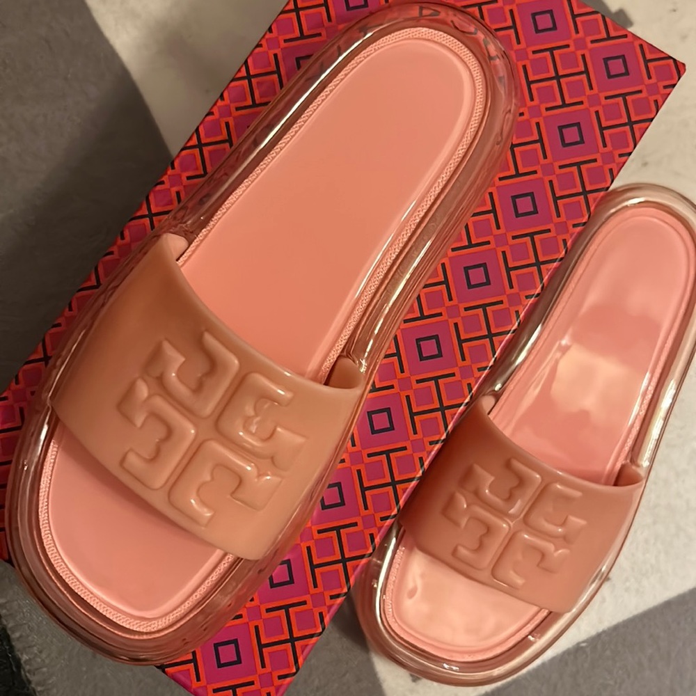 Tory Burch Pink Salt Bubble Jelly Sandal